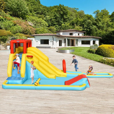 Water Park Kids Backyard Water Slides With Splash Pool