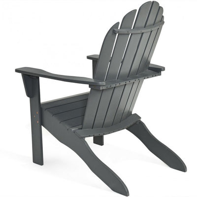 Outdoor Wooden Adirondack Lounge Chair Armchair with Ergonomic Design