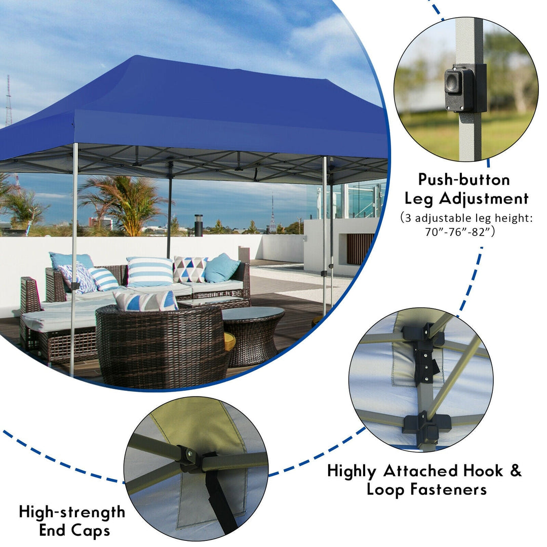 10 x 20 Feet Adjustable Folding Heavy Duty Sun Shelter with Carrying Bag