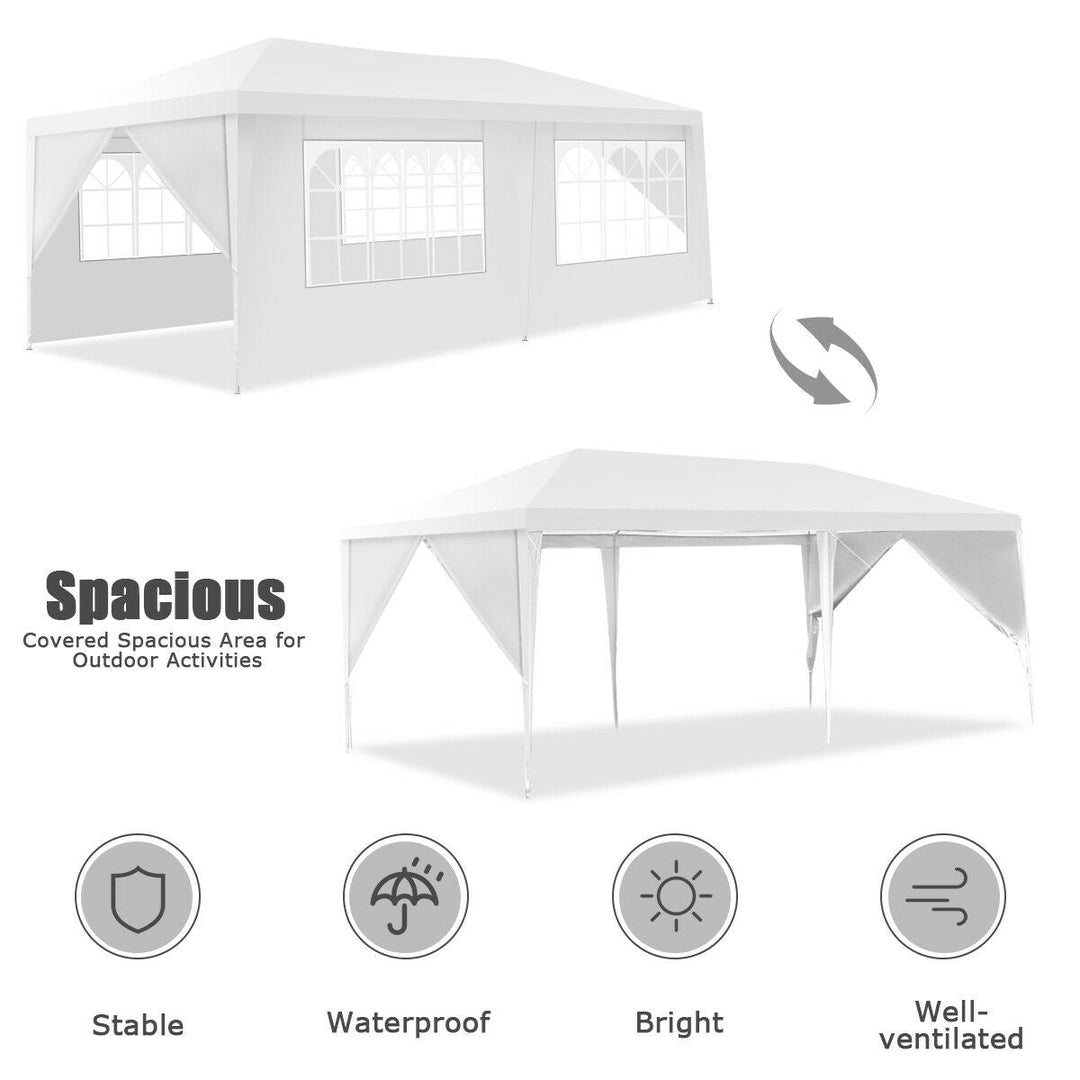 10 x 20 Feet 6 Sidewalls Canopy Tent with Carry Bag