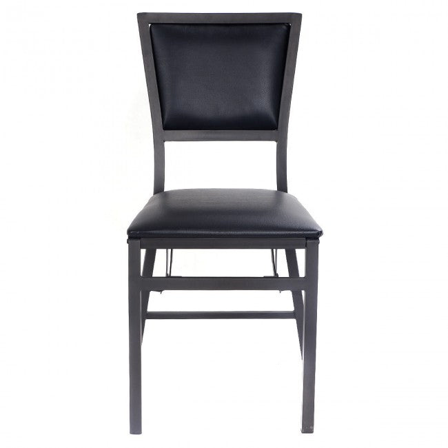 Set of 2 Metal Folding Chair Dining Chairs