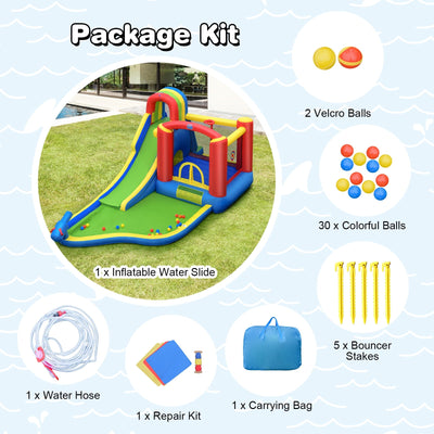 Inflatable Kid Bounce House Slide Climbing Splash Park Pool Jumping Castle Without Blower