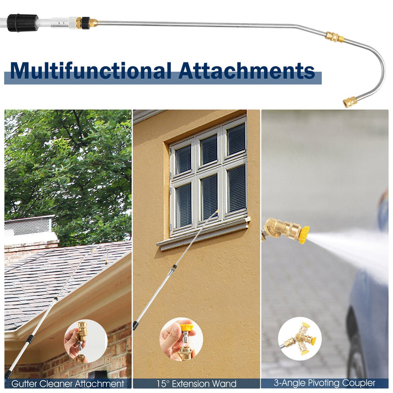 4000 PSI 18 Ft Telescoping Spray Wand Pressure Washer