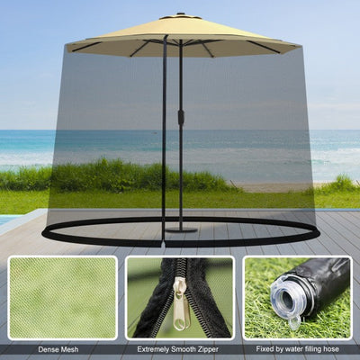 9 -10 Feet Outdoor Camping Umbrella Table Screen Mosquito Bug Insect Net