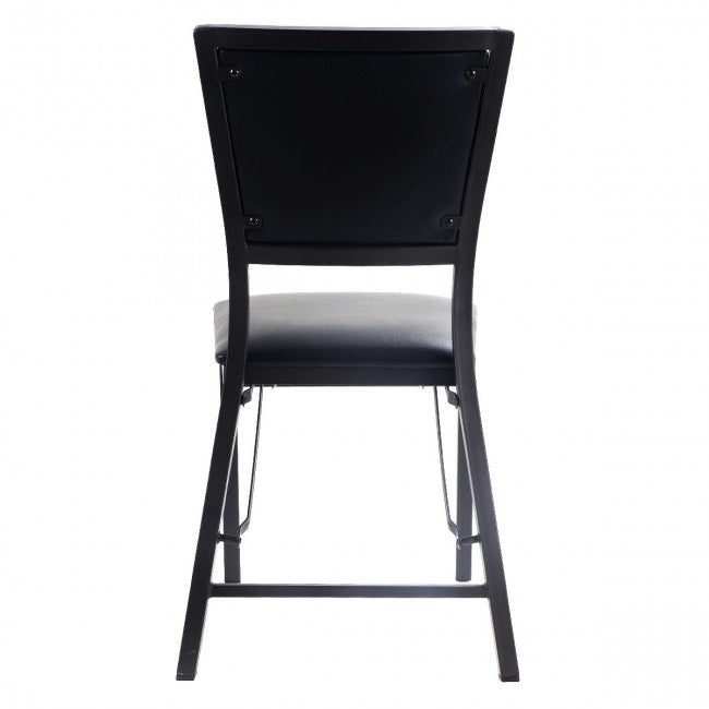 Set of 2 Metal Folding Chair Dining Chairs