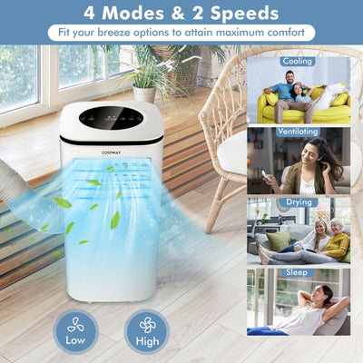 9000BTU 3-in-1 Portable Air Conditioner AC Unit with Remote Control and 1-24H Timer