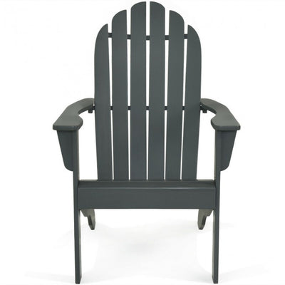 Outdoor Wooden Adirondack Lounge Chair Armchair with Ergonomic Design