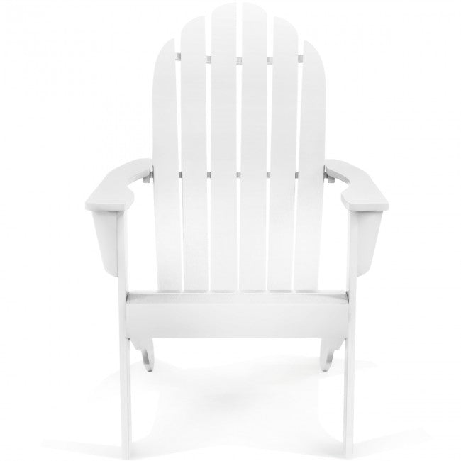 Outdoor Wooden Adirondack Lounge Chair Armchair with Ergonomic Design