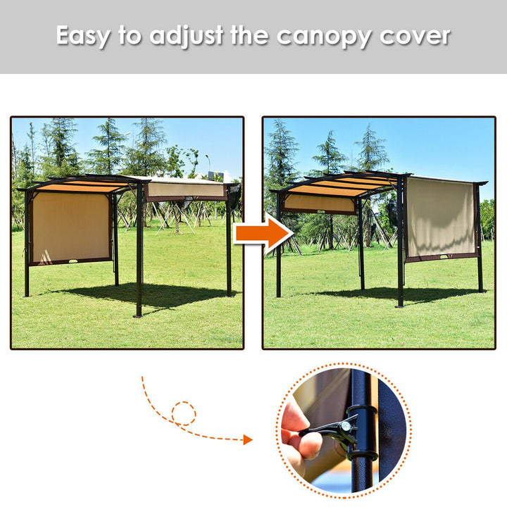 12 x 9 ft Outdoor Pergola Gazebo Canopy Sun Shelter  with Steel Frame