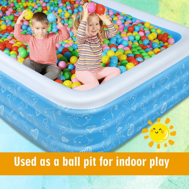 120" x 72" x 22" X-Large Thickened Inflatable Swimming Pool for kids