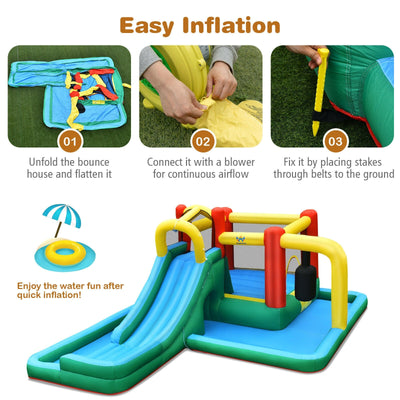 Slide Water Park Climbing Bouncer Pendulum Chunnel Game without Air-blower