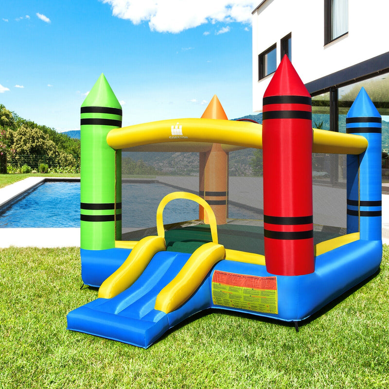 Kids Inflatable Bounce House with Slide and Ocean Balls Not Included Blower