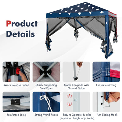 Outdoor 10’ x 10’ Pop-up Canopy Tent Gazebo Canopy