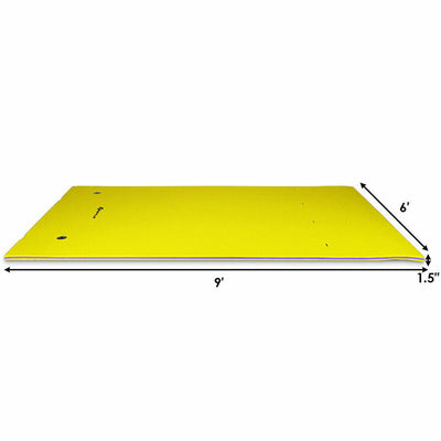 9' x 6' 3 Layer Tear-Resistant XPE Foam Floating Water Pad Water Mat for Beach Water Recreation