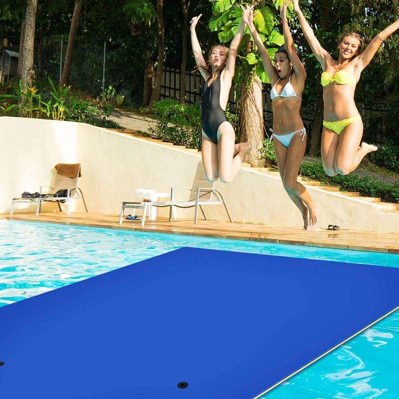 9 x 6FT Floating Water Mat 3-Layer Tear-Resistant XPE Foam Water Lily Pad for Recreation Relaxing