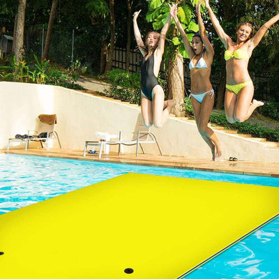 9 x 6FT Floating Water Mat 3-Layer Tear-Resistant XPE Foam Water Lily Pad for Recreation Relaxing