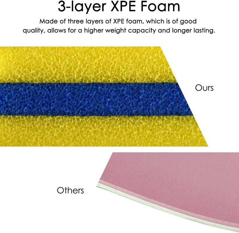 9 x 6FT Floating Water Mat 3-Layer Tear-Resistant XPE Foam Water Lily Pad for Recreation Relaxing