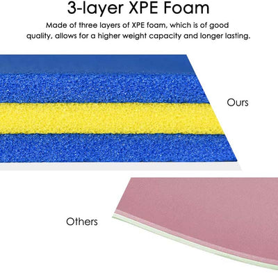 9 x 6FT Floating Water Mat 3-Layer Tear-Resistant XPE Foam Water Lily Pad for Recreation Relaxing