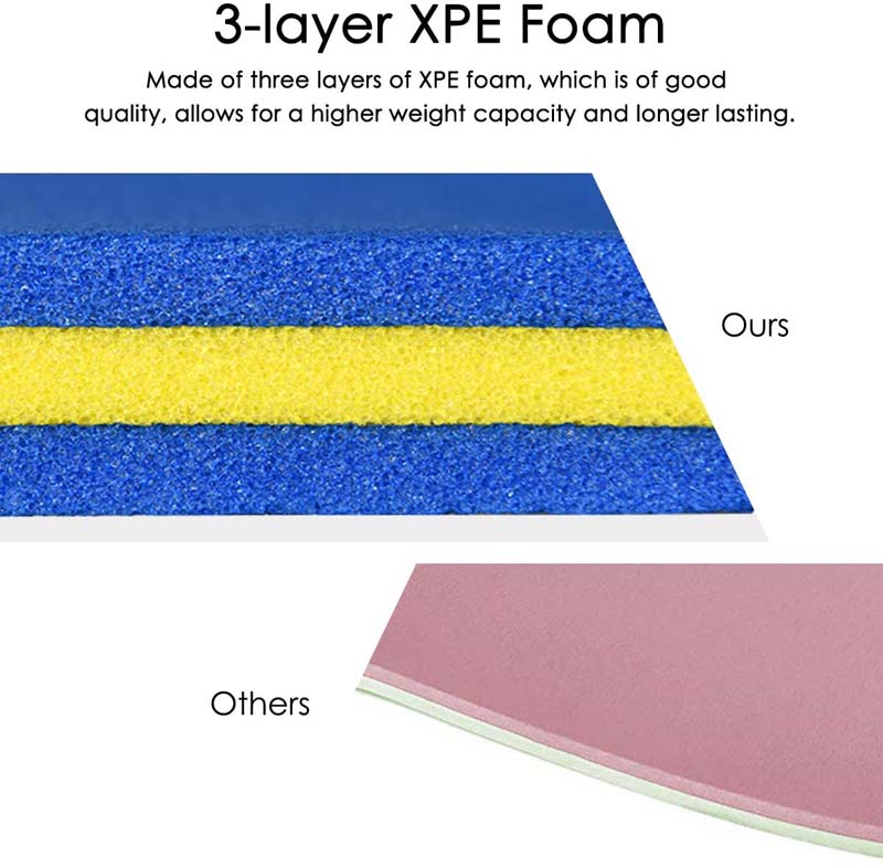 9 x 6FT Floating Water Mat 3-Layer Tear-Resistant XPE Foam Water Lily Pad for Recreation Relaxing