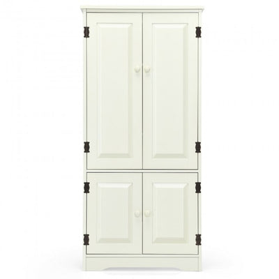 Freestanding Accent Floor Storage Cabinet Cupboard with Adjustable Shelves and Anti-toppling Device