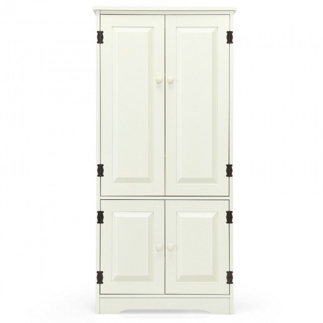 Freestanding Accent Floor Storage Cabinet Cupboard with Adjustable Shelves and Anti-toppling Device