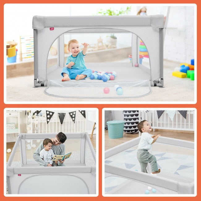 Baby Playpen Extra Large Playard for Babies with 50 Balls