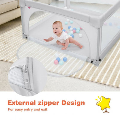 Baby Playpen Extra Large Playard for Babies with 50 Balls