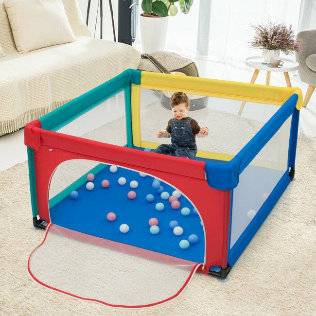 Baby Playpen Extra Large Playard for Babies with 50 Balls