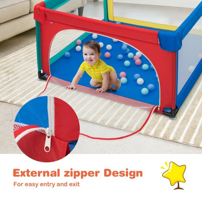 Baby Playpen Extra Large Playard for Babies with 50 Balls
