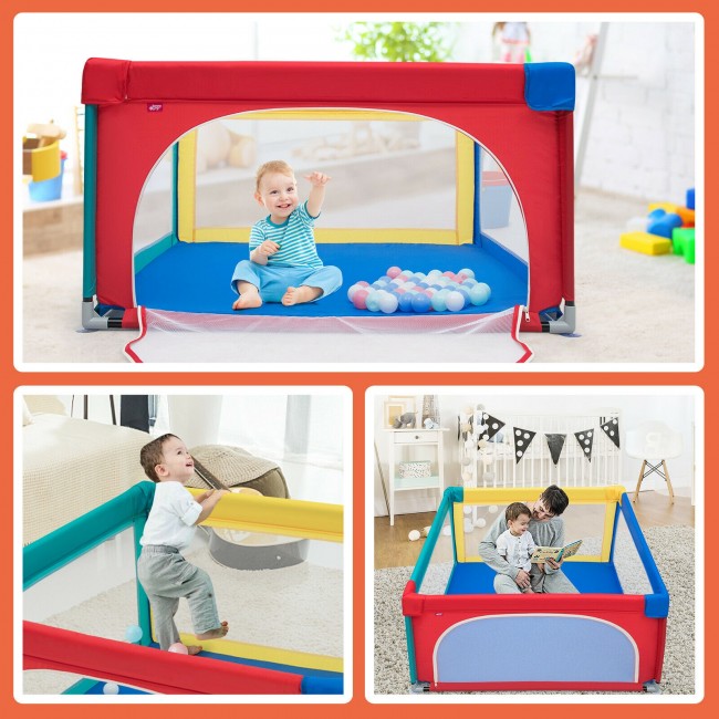 Baby Playpen Extra Large Playard for Babies with 50 Balls