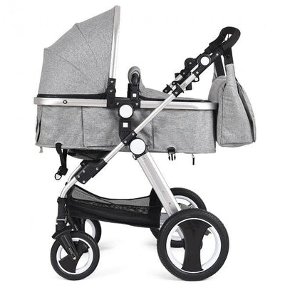 Baby Stroller 2 in 1 Convertible Bassinet Reclining Stroller