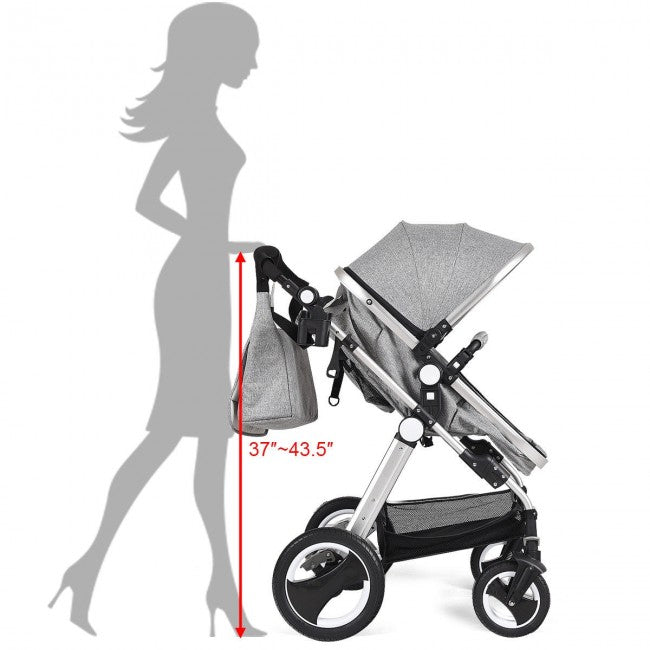 Baby Stroller 2 in 1 Convertible Bassinet Reclining Stroller
