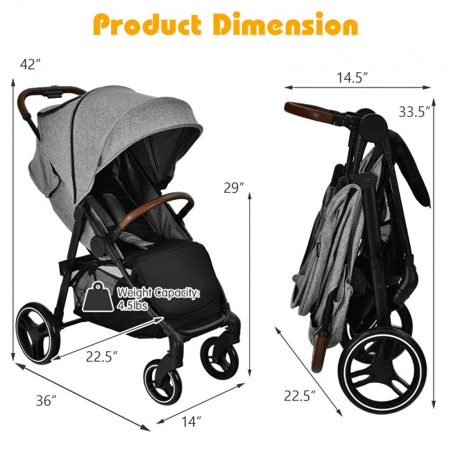 Baby Stroller for Infant &Toddler Strollers Pushchair with Foot Cover