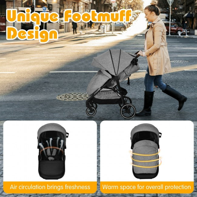 Baby Stroller for Infant &Toddler Strollers Pushchair with Foot Cover