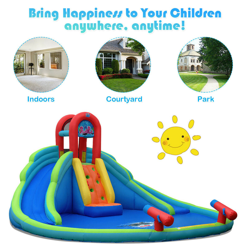 Patio Dual Water Slides Kids Inflatable Water Park