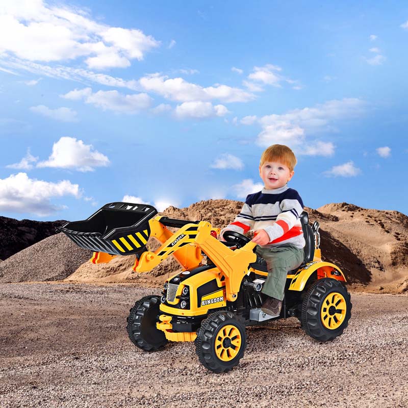 12V Kids Ride-on Excavator Dumper Truck Electric Riding Construction Vehicle