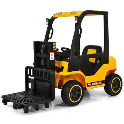 12V Kids Ride On Forklift Electric Construction Vehicle with Remote Control and Back Trunk