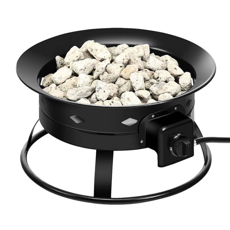 58,000 BTU Outdoor Portable Fire Bowl Propane Gas Fire Pit with Cover and Carry Kit