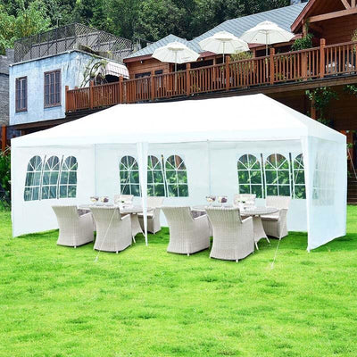 10' x 20' Outdoor Wedding Party Tent Camping Shelter Gazebo Canopy with 6 Sidewalls