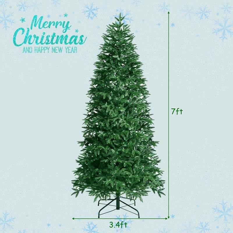 7FT Artificial Christmas Tree with 2 Lighting Colors and 9 Flash Modes