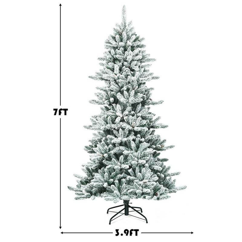 7 Feet Snow Flocked Slim Artificial Christmas Fir Tree