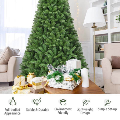 9FT Premium Artificial Hinged PVC Christmas Tree with Metal Stand