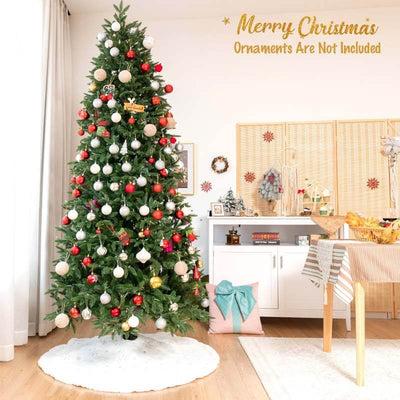 8FT Artificial Christmas Tree with 2 Lighting Colors and 9 Flash Modes