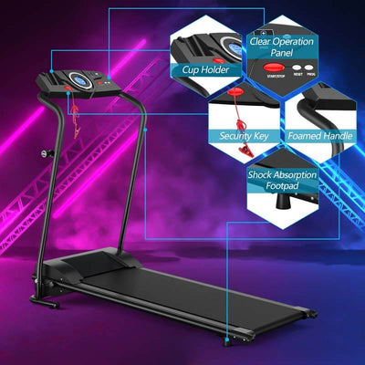 1 HP Electric Mobile Power Foldable Treadmill