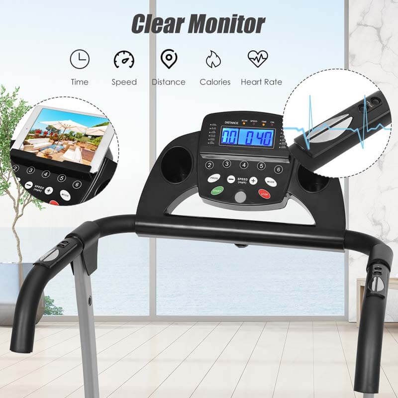 800W Folding Electric Treadmill Motorized Running Fitness Machine