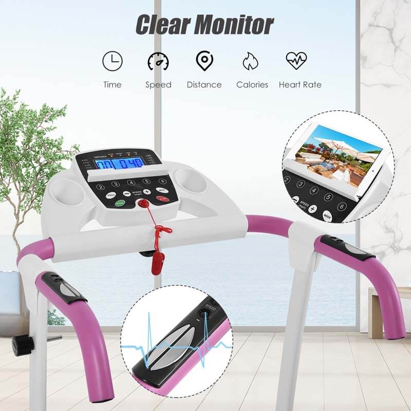 800W Folding Electric Treadmill Motorized Running Fitness Machine