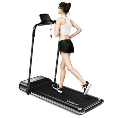 Ultra-thin Electric Folding Motorized Treadmill with LCD Monitor Low Noise