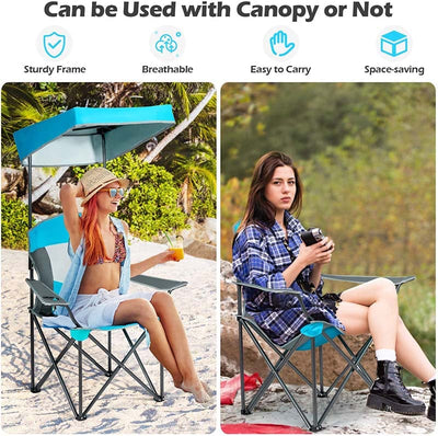 Folding Camping Beach Chair with Canopy