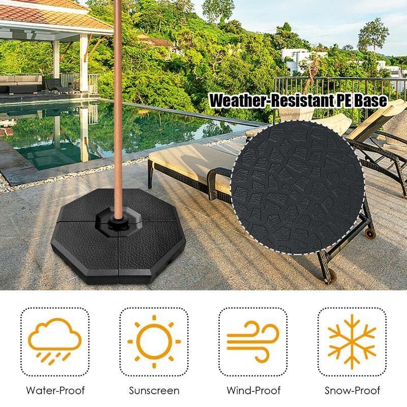 cantilever patio umbrella base weight 4 Pcs Patio Cantilever Offset Umbrella Weights Base Plate Set
