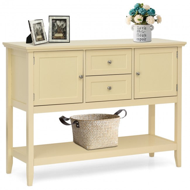 Buffet Sideboard Wooden Storage Cabinet Console Table with Storage Shelf and Drawers